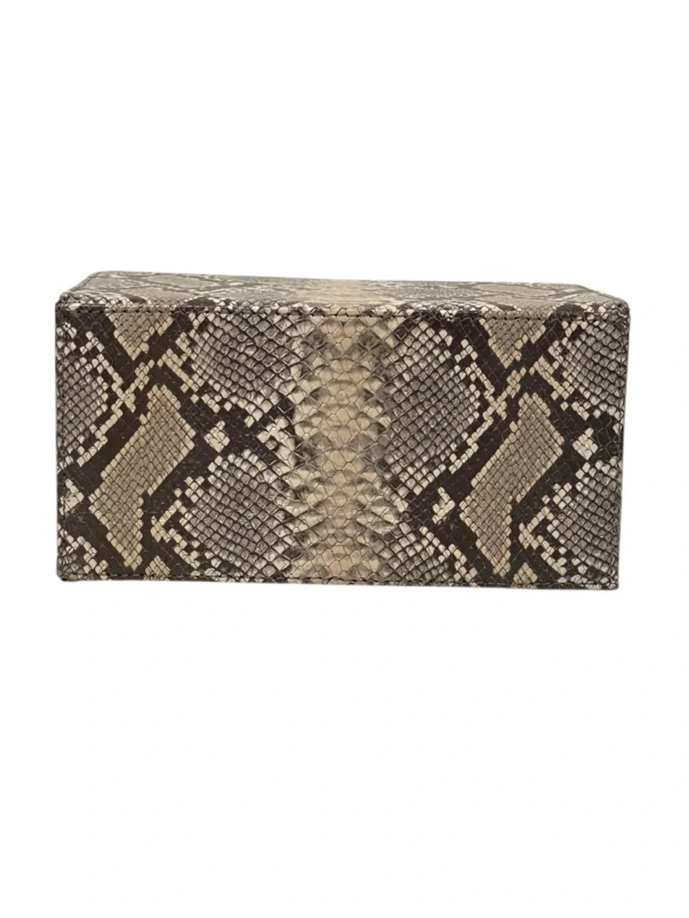 NWT ALTAIRE Leather Box Bag - Natural Snake